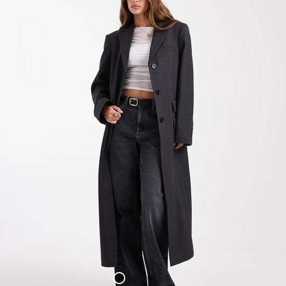 ASOS Jackets & Blazers - NWT ASOS Long Dark Grey Blazer